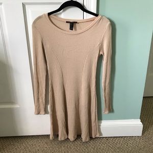 Forever 21 Tan Ribbed Dress
